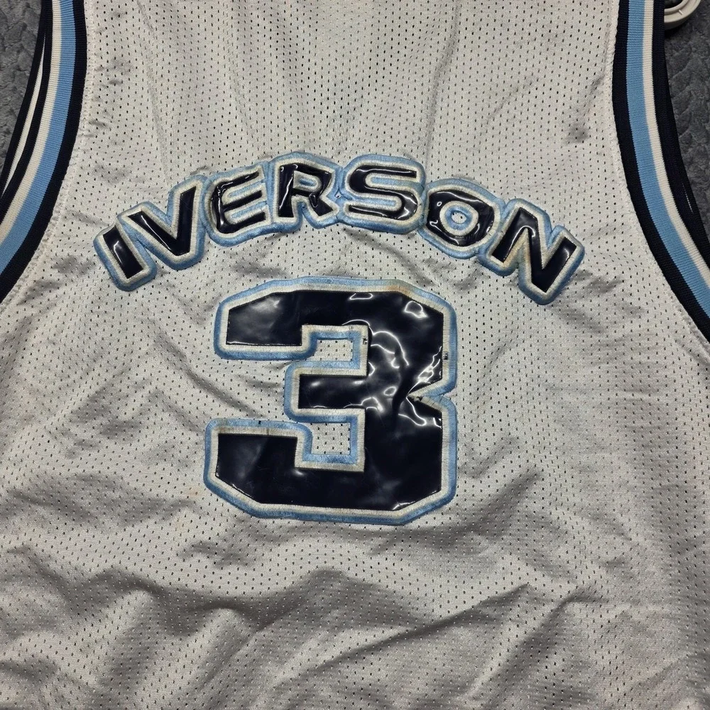 Vintage Reebok I3 Allen Iverson Limited Edition Mesh Jersey White Blue Men's XXL